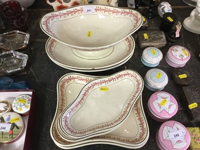 Lot 247 - Four late 18th century Wedgwood navette form dishes
