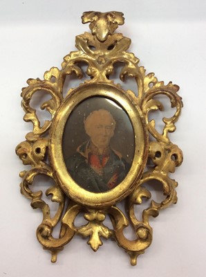 Lot 393 - 19th century printed portrait miniature of the Duke of Wellington