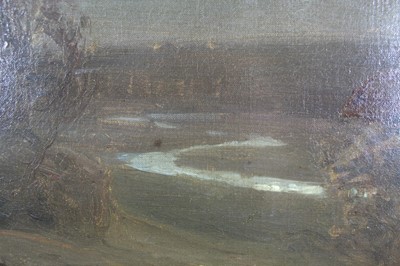 Lot 976 - *Sir Alfred James Munnings (1878-1959) oil on canvas - River in a Valley, signed and dated 1911, in gilt frame, 36cm x 46cm