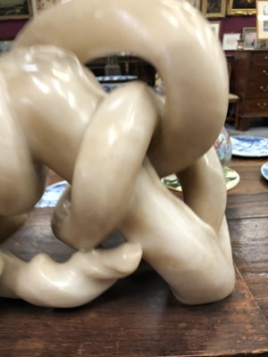 Lot 909 - Richard Bedford (1883-1967) carved alabaster - Minotaur, 26cm high, raised on hardwood stand 
 Provenance: Estate of Anthony Atkinson (1929-2004)