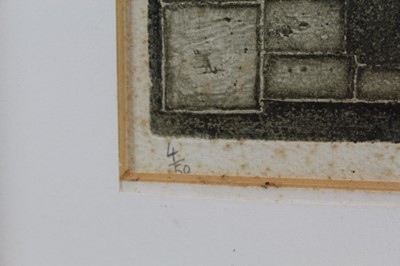Lot 913 - *Valerie Thornton (1931-1991) etching, 'St Pere Sous Vezerlay' signed and titled, 50 x 37cm
