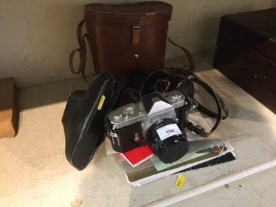 Lot 194 - Nikon camera, equipment and binoculars