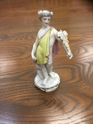 Lot 138 - 18th / 19th century Sitzendorf porcelain figure of mercury