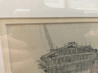 Lot 992 - *John Aldridge (1905-1983), pencil - Euston Station being demolished, 1961, 13 x 17cm.