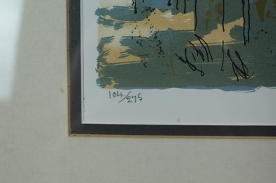 Lot 1012 - *John Piper (1903-1992) signed limited edition lithograph in colours - Long Melford Church, 104/275, in glazed frame, 48cm x 63cm