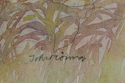 Lot 1006 - *John O'Connor (1913-2004) watercolour, The Sun & The Moon, signed, 37 x 46cm, framed