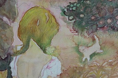 Lot 1006 - *John O'Connor (1913-2004) watercolour, The Sun & The Moon, signed, 37 x 46cm, framed