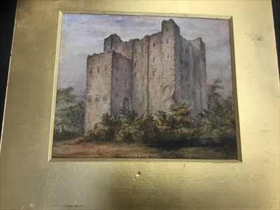 Lot 143 - 19th century English School, Hedingham Castle, watercolour
