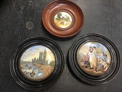 Lot 142 - Three Victorian pot lids