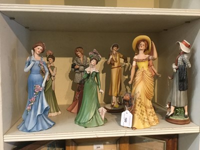 Lot 180 - Eight Capodimonte ladies