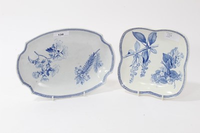 Lot 138 - Two Wedgwood pearlware botanical dishes, circa 1815-20