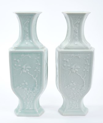 Lot 183 - Pair of celadon glazed Chinese vases