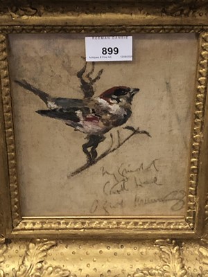 Lot 899 - *Alfred Munnings (1878-1959) oil on canvas - Sparrow, signed and indistinctly inscribed, gilt frame.