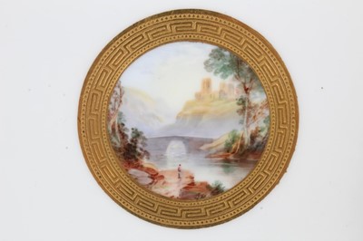 Lot 190 - Six Victorian Minton hand painted cabinet plates