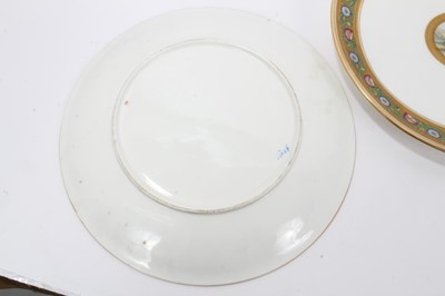 Lot 190 - Six Victorian Minton hand painted cabinet plates