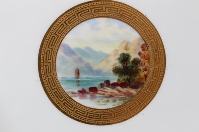 Lot 190 - Six Victorian Minton hand painted cabinet plates