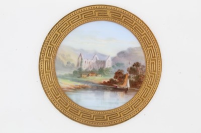 Lot 190 - Six Victorian Minton hand painted cabinet plates