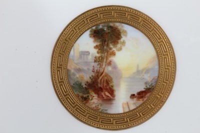 Lot 190 - Six Victorian Minton hand painted cabinet plates