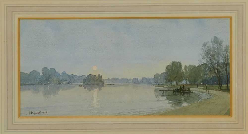 Lot 968 - *Leonard Squirrell (1893-1979) watercolour The Serpentine