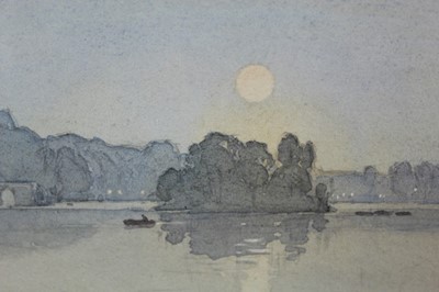 Lot 968 - *Leonard Squirrell (1893-1979) watercolour The Serpentine