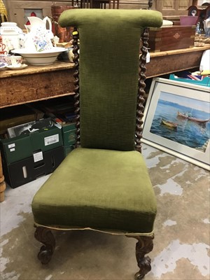 Lot 77 - Victorian prie-dieu chair