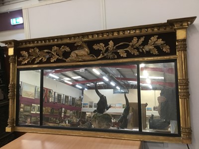 Lot 1359 - Fine quality Regency carved gilt overmantel peripheral plate mirror