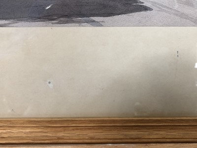 Lot 1117 - *Leonard Russell Squirrell (1893-1979) pencil and watercolour - Dedham High Street, signed, 33cm x 52cm, in glazed frame, together with the accompanying print (2)