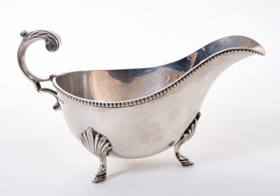 Lot 227 - Edwardian silver sauceboat