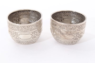 Lot 234 - Pair small Victorian silver stirrup cups, Charles S Harris, London 1884