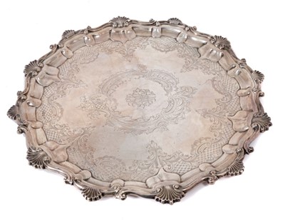 Lot 218 - Large early Edwardian circular tray by John Round & Son Ltd.