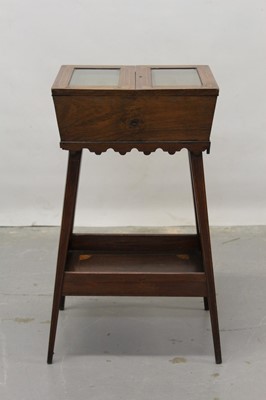 Lot 1280 - Late Victorian rosewood sewing table with hinged top
