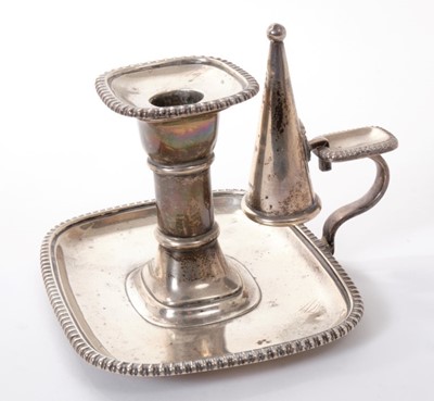 Lot 235 - Edwardian silver chamber stick