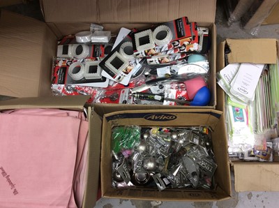 Lot 285 - Quantity of new old stock including door furniture, kitchenalia, dog pictures etc