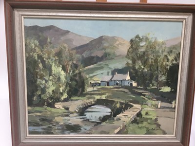 Lot 8 - Stanley Orchart (1920-2005) oil on board landscape