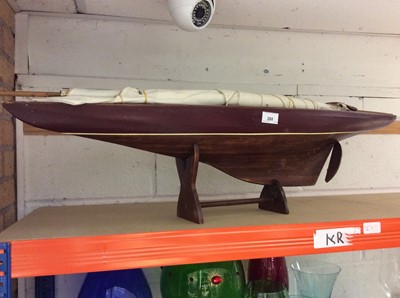 Lot 288 - Model wooden yacht