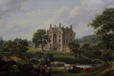 Lot 1158 - James Leakey (1775-1865) Craigstone Castle, Aberdeenshire, oil on mahogany panel. 
 Provenance: Sotheby's, British & Continental Paintings, Olympia 21st March 2007, sold for £2,160