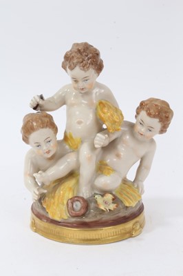 Lot 53 - Continental porcelain figural group