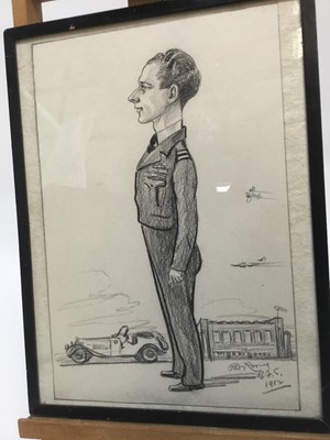 Lot 136 - Collection of nine Pat Rooney WWII pencil sketches