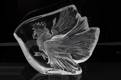 Lot 994 - Large Mats Jonasson Swedish glass intaglio