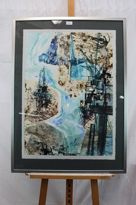 Lot 1015 - Joyce Pallot, gouache 'River Banks'