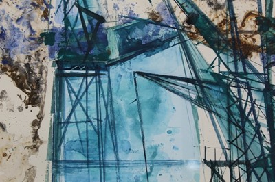 Lot 1015 - Joyce Pallot, gouache 'River Banks'