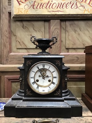 Lot 58 - Faux slate clock