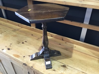 Lot 112 - Oak octagonal side table in the manner of Titchmarsh and Goodwin