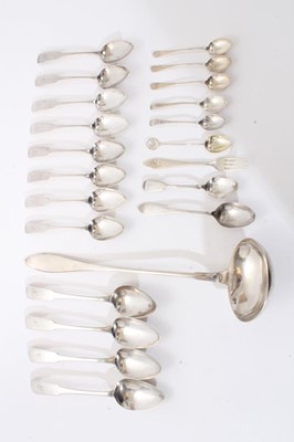 Lot 202 - Selection of miscellaneous Scottish silver flatware and other silver and white metal.