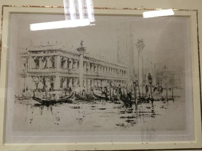 Lot 279 - William Walcott (1874-1943) etching - Venice