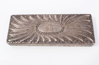 Lot 36 - Victorian silver rectangular box