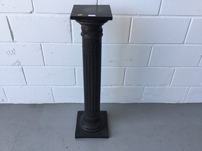 Lot 11 - Reproduction bronzed resin Corinthian column torchere, 103cm in height