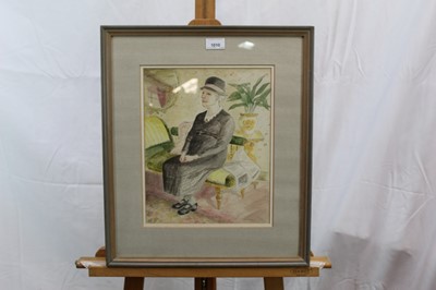 Lot 1010 - Henry Collins - watercolour, portrait