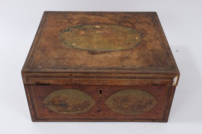 Lot 265 - Regency burr walnut work box