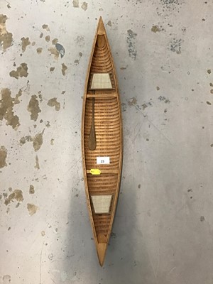 Lot 23 - Scratch built model canoe
